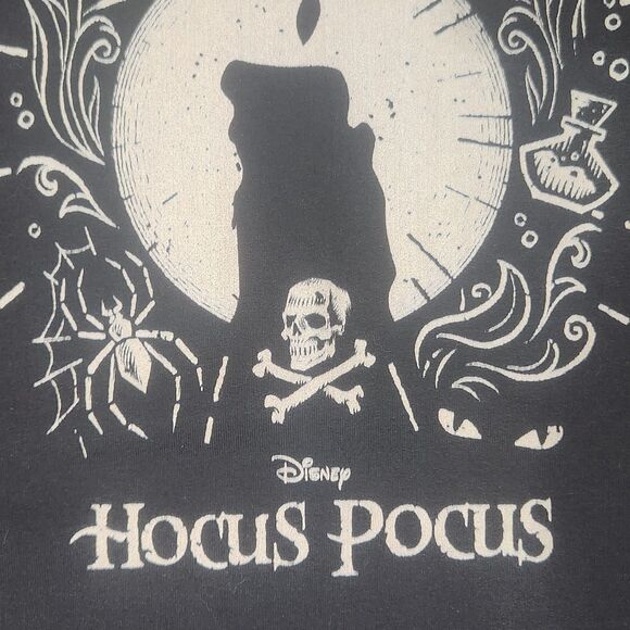 Disney HocusPocus-Black Flame Candle Graphic-Crewneck Sweatshirt NWT-L-Halloween - Picture 2 of 8